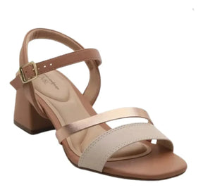 Sandalia Media Modare 7172101 - Feminino Creme/nude/ouro Rosado tamanho 35 - Lojas Calçadão Calçado Original