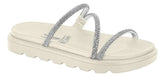 Tamanco Brilho Vizzano 6459118 - Feminino Cristal/silver/branco tamanho 36 - Lojas Calçadão Calçado Original