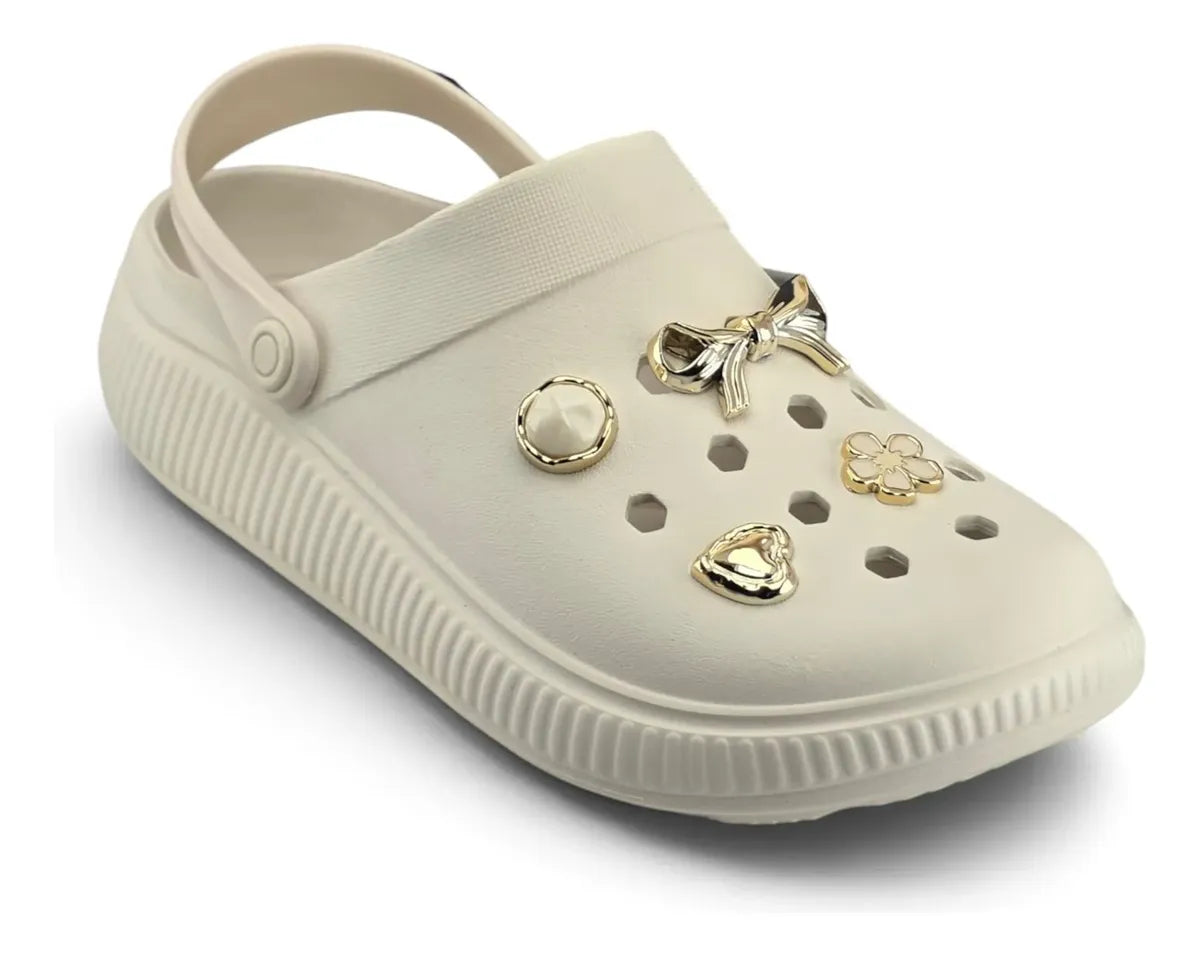 Sandalia Crocs Moleca 5832216 - Feminino 34 tamanho BRANCO OFF - Lojas Calçadão Calçado Original