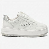 Tenis Casual Via Marte 30600203 - Feminino Branco/prata tamanho 32 - Lojas Calçadão Calçado Original