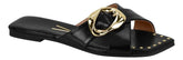 Tamanco Rasteira Vizzano 6553411 - Feminino Preto/ouro Claro tamanho 34 - Lojas Calçadão Calçado Original