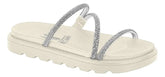 Tamanco Brilho Vizzano 6459118 - Feminino Branco Off/cristal/crista tamanho 34 - Lojas Calçadão Calçado Original