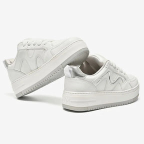 Tenis Casual Via Marte 30600203 - Feminino Branco/prata tamanho 33 - Lojas Calçadão Calçado Original