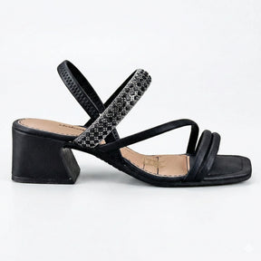 Sandália Dakota Feminina Salto Bloco Y9492 Conforto Elegante Preta/Tule | Original