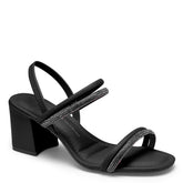Sandália Dakota Feminina Y6875 Pewter Salto Bloco Pedraria