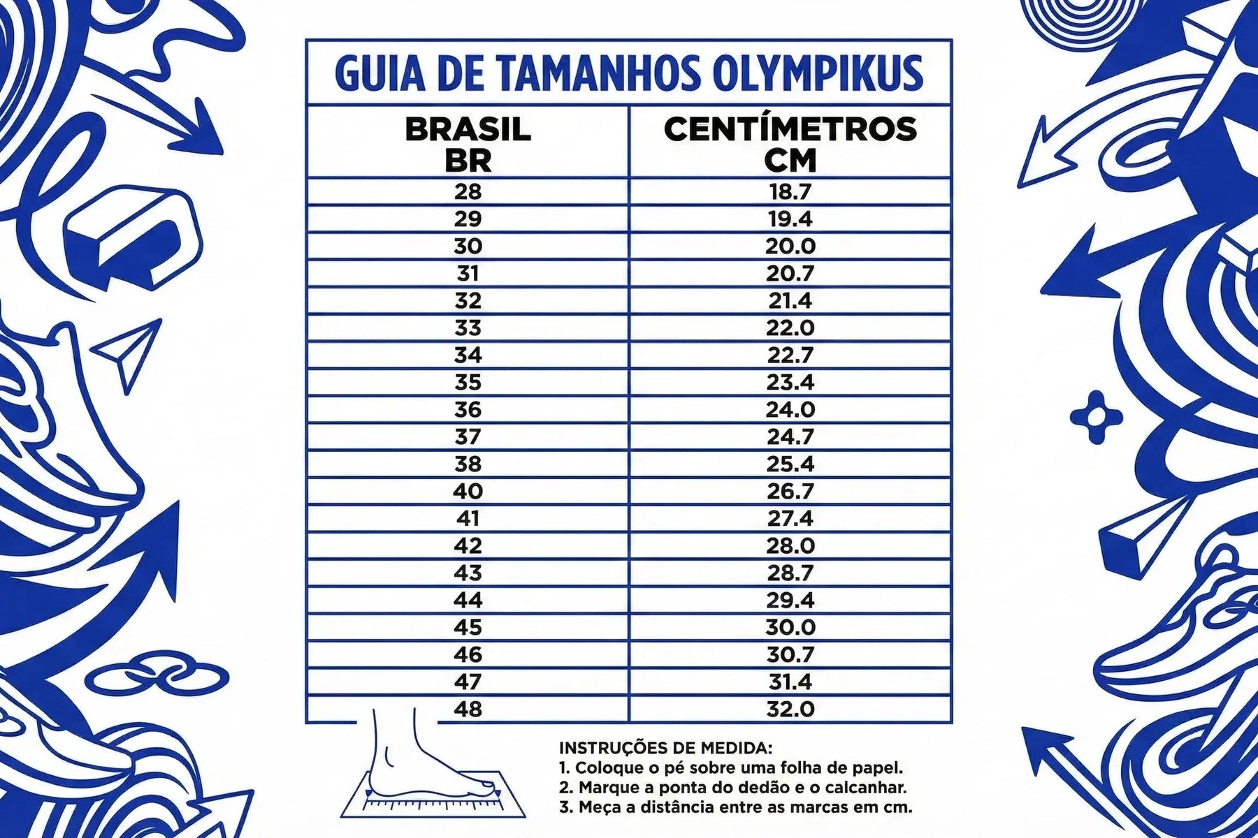 tabela-de-medida-tamanho-numeracao-olympikus-feminino-masculino