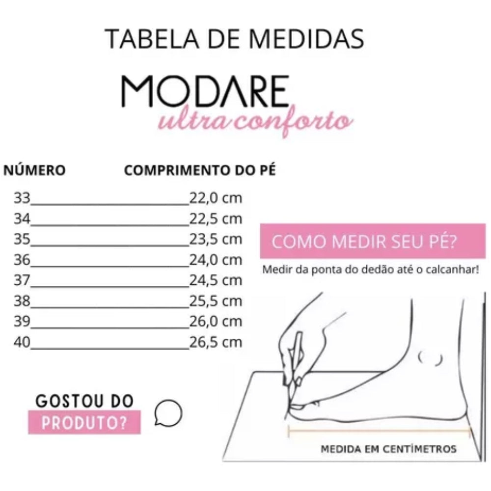 Sandália Modare Feminina 7141141 Ultraconforto Preto Macia